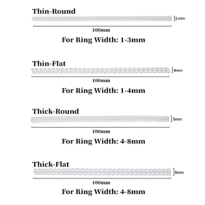 Vô hình bên trong Thanh Vòng Kích thước điều chỉnh đàn hồi cố định dây cho phù hợp hoàn hảo cho món quà hoặc đính hôn - Product Image 3