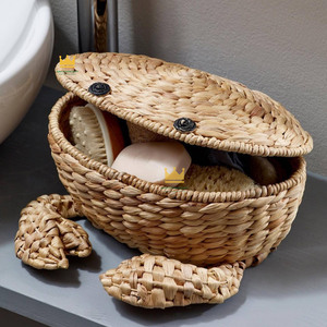 Handmade Cute crab-shaped storage <b>basket</b> with lid for decorating children's rooms <b>Cheap</b> Price - Product Image 2