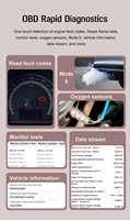 Outil de diagnostic complet V800 Smart pour lecteur de codes OBD2 avec application iOS/Android, données en temps réel, garantie 1 an