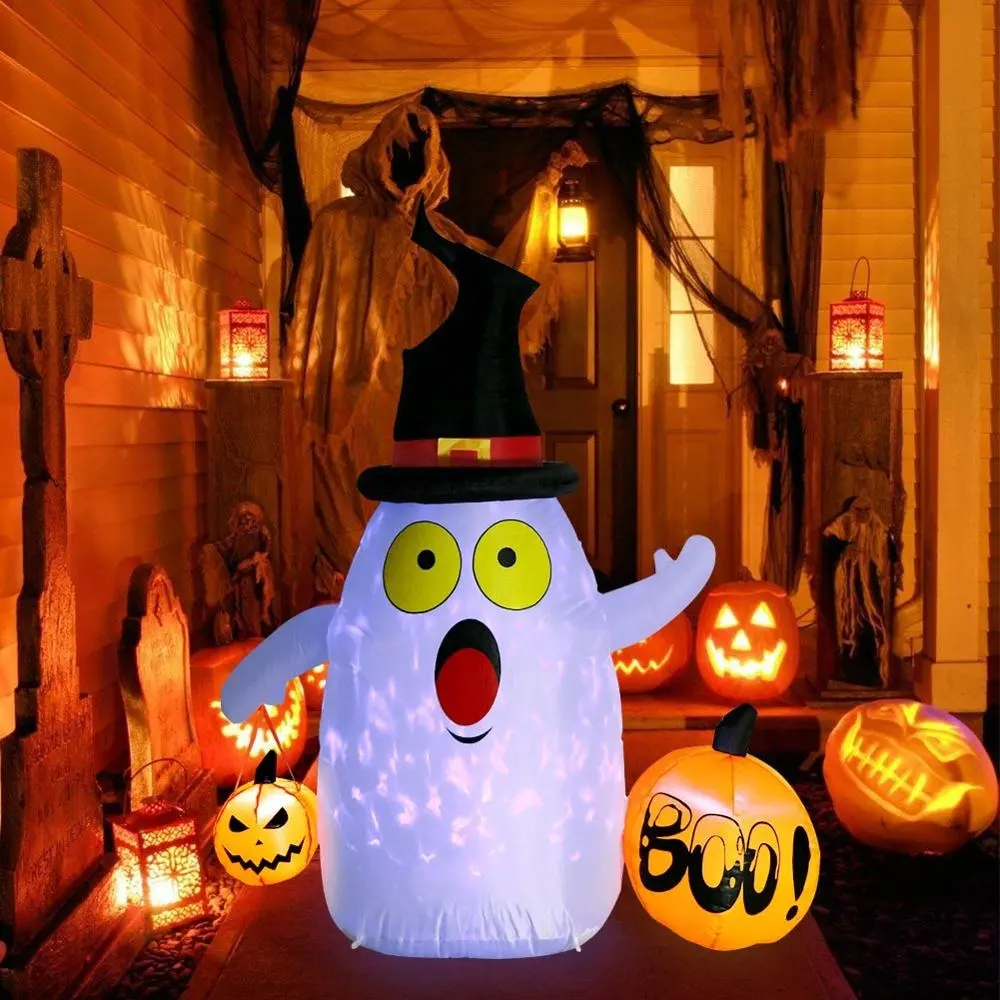 Nicemour — lumière LED, imperméable, 5 pieds, décoration gonflables, pour Halloween, cour, citrouille pour fête