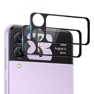 3D Black Back Camera Protector Camera Lens Z Flip 3 5G Gehard Glas Screen Protector Voor Samsung Galaxy Z flip 4 Case Vriendelijke
