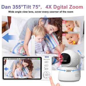 Monitor <span class=keywords><strong>de</strong></span> vídeo inalámbrico para bebés <span class=keywords><strong>de</strong></span> 5 pulgadas, pantalla IPS con cámara PTZ para niñera, cámara <span class=keywords><strong>de</strong></span> Audio bidireccional para <span class=keywords><strong>canciones</strong></span> <span class=keywords><strong>de</strong></span> <span class=keywords><strong>cuna</strong></span> para productos <span class=keywords><strong>de</strong></span> hogar inteligente - Product Image 3