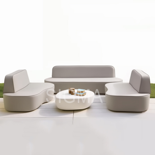 Modern Design Customized Fabric Living Room garden Furniture oval Bench Stools