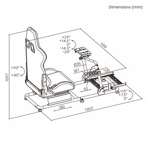 Cockpit de simulation de course entièrement réglable LRS17-BS01, cadre de conduite de simulation de course pliable pour PS4 PS5 Fanatec Logitech G29 G920 - Product Image 6