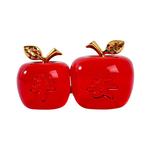 Darz <b>Crystal</b> Apple Ornament Red Embossed Glass Hanging Christmas <b>Tree</b> Decoration Gift for Kids - Product Image 4