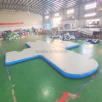 Point de chute personnalisé en forme de E Teck mousse Bateau à moteur station gonflable jet ski Plate-forme de quai flottant