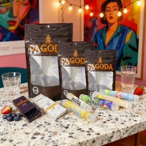 Bolsas de Mylar Personalizadas con Juego de Cajas, Bolsas con Cierre Hermético a Prueba de Humedad, Ventana Transparente, Impresión UV Localizada - Product Image 1