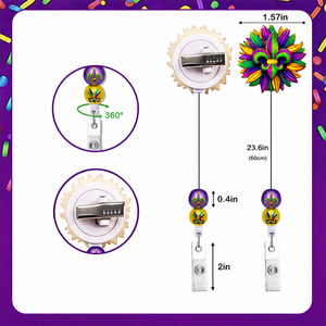 Clip Retráctil para Tarjetas de Identificación con Diseño de Animales Adorables, Perfecto para Enfermeras y Médicos, Carrete Retráctil de Acrílico Resistente - Product Image 4