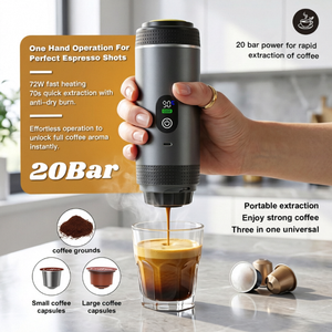 เครื่องชงกาแฟแคปซูลไฟฟ้าจากโรงงานโดยตรง เครื่องทำเอสเพรสโซแบบพกพาอัจฉริยะ สำหรับธุรกิจ การเดินทาง ออฟฟิศ แคมป์ปิ้ง ตกปลา - Product Image 2
