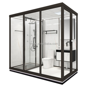 Cabine de <span class=keywords><strong>douche</strong></span> modulaire préfabriquée de luxe avec toilettes, <span class=keywords><strong>porte</strong></span> coulissante en verre, prix abordable, pour salle de bain intérieure – Chine - Product Image 6