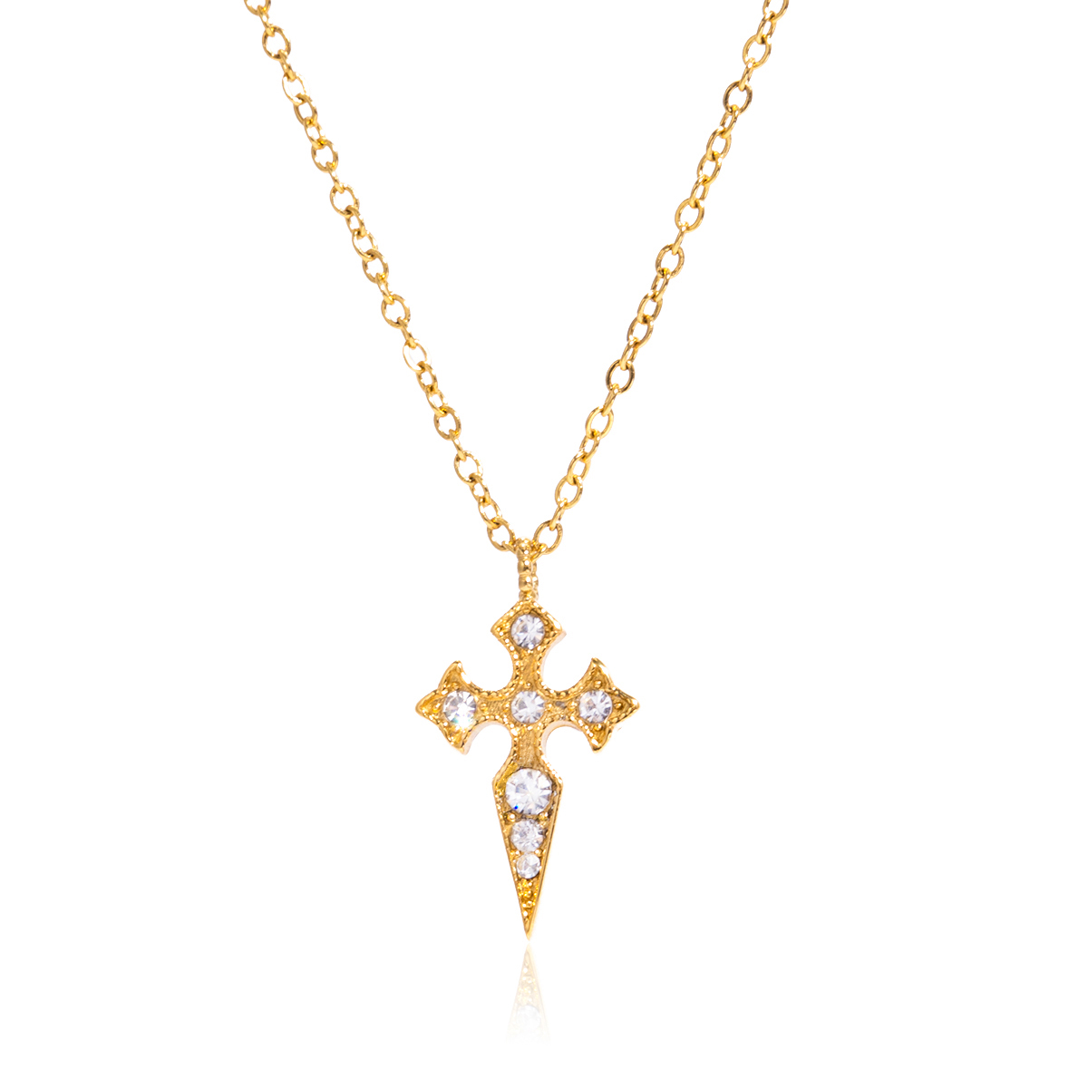Rhinestone Cross Pendant Necklaces