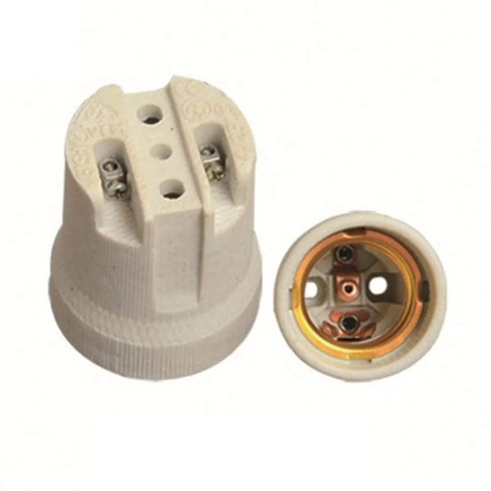 Hot sale screw e27 f519 ceramic lamp base, e27 socket lamp accessories bulb holder lamp e27