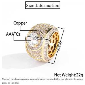 Big Stone Solitaire Moissanite <b>Ring</b> Custom 925 Silver Real Gold Plated Hip Hop Bling <b>Iced</b> Out Diamond Setting Fine Jewelry Bulk - Product Image 3