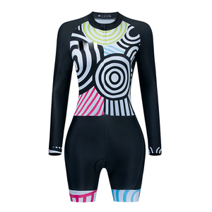 Combinaison de vélo d'été Ensemble de maillots de cyclisme Vêtements pour femmes Combinaison de peau de triathlon Respirant Bycyle Team Racing Uniform Outfit Gel Pad - Product Image 3