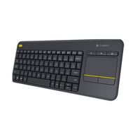 Logitech K400 Plus 2.4G Keyboard Nirkabel Gaming Laptop PC Gamer OriginalTouchpad Mini Unifying Receiver