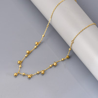 Nouveau à la mode 18k plaque d'or en acier inoxydable bijoux d'été breloques délicates Style bohême collier ras du cou