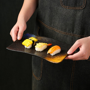 Juego de Platos para Sushi Estilo Japonés, Cerámica de Porcelana China, Esmaltado en Horno, Apto para Microondas, Platos y Bandejas Duraderos para Banquetes y Catering - Product Image 4