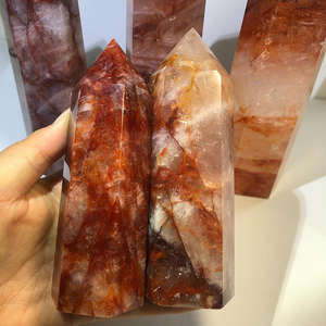 Cristal de Cuarzo de Fuego Natural en Oferta, Torre de Cristal Rojo Llama, Piedras Curativas, Punta de Varita de Cuarzo de Fuego - Product Image 6