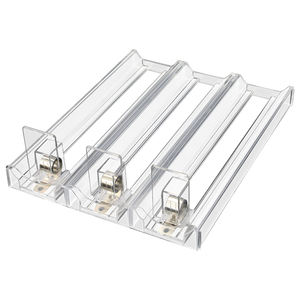 מתקן דחיפה למדפי סופרמרקט לשקיות ניקוטין, מתקן אחסון לממתקים במקרר, מתקן לארגון ומחיצת מעשנים - Product Image 1