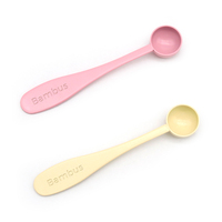 Ensemble de cuillères doseuses en bambou personnalisables pour peinture en spray, matcha et pâtisserie, pour une application uniforme, avec manche large et prise facile
