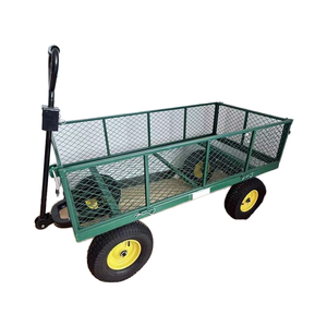 Chariot de jardin robuste en acier grillagé à quatre roues, conception pliable personnalisable OEM - Product Image 4
