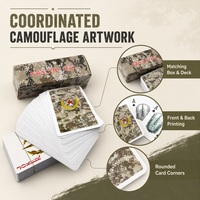 Cartes à jouer de poker camouflage avec logo personnalisé, coins arrondis durables et écologiques, boîte en papier imprimée CMYK, marque Keji