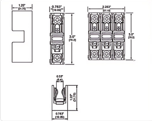 H3-65A Ô Tô Cầu chì khối max 30A 600V 10kA đánh giá tin mạ đồng hợp kim thiết bị đầu cuối được thiết kế cho 6x30 mét hình trụ cầu chì DIN - Product Image 6