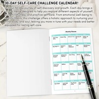 Journal de planification quotidienne de 30 jours pour l'amour de soi et la croissance personnelle avec réflexion méditation suivi de l'humeur et journal de sommeil pour femmes hommes