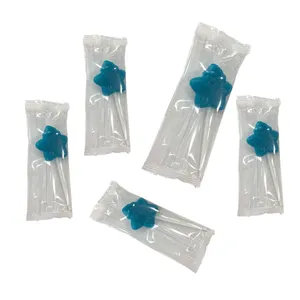 Blauwe Ster Cartoon Vorm Lolly Melk Fruit Smaak Lolly Candy Custom Hard Lolly