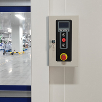 Moteur de porte de garage industrielle automatique à grande vitesse en PVC transparent avec programmation numérique PLC, rail en acier et positionnement par encodeur