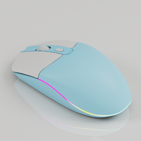 Ratón Óptico Inalámbrico Silencioso Banda, Ergonómico, 800-1600 DPI, Retroiluminación RGB Conmutable, Ratón para Juegos para PC, Uso en Oficina y Negocios
