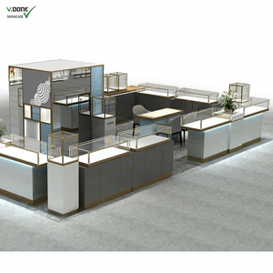 Kiosque sur mesure pour centre commercial et showroom, dernière collection de présentoirs incurvés combinés pour montres et bijoux, vitrine de présentation de bijoux - Product Image 1