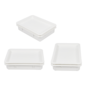JOIN 85mm de profundidad <span class=keywords><strong>Caja</strong></span> <span class=keywords><strong>grande</strong></span> de plástico blanco para pizza <span class=keywords><strong>Caja</strong></span> de prueba de masa Bandeja de transporte de fermentación de almacenamiento para hornear - Product Image 3