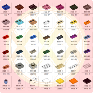 100g/sacchetto 1x1 Piastra con cerniera rotonda su un lato con maniglia, Mattoncini da costruzione, Giocattoli educativi in plastica per l'apprendimento dei bambini - Product Image 5