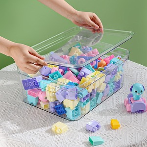 Plastik-Spielzeugaufbewahrungsbox Haushaltsorganizer für Kinder für Bausteine Plüschtiere Transparente Stapelbare Kleinteilaufbewahrung - Product Image 3