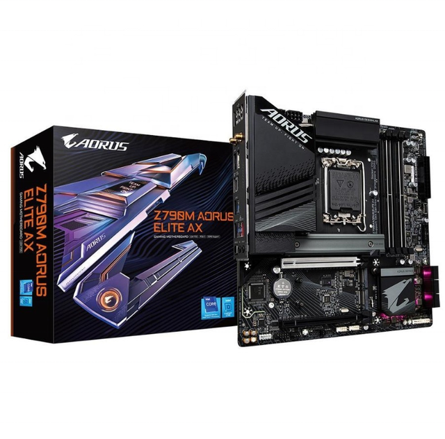 New Gigabyte Z790M AORUS ELITE AX Intel Z790 14th/13th/12th Gen Core/Pentium/Celeron LGA 1700 Micro-ATX 4x DDR5 DIMM SATA 128GB