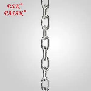 OEM DIN 766 Welded Plastic Coating Stainless Steel Long Link Chain Metal Chain