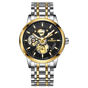 Montre mécanique de luxe pour homme avec bracelet en acier, logo personnalisé, montre de créateur avec cadran en verre et affichage par aiguilles - Product Image 2