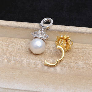 Colgante de Plata S925 con Forma de Flor Grande para Mujer, Hebilla Universal para DIY, Soporte Vacío para Colgante, Decoración con Cuerda, 5630, Accesorios de Joyería - Product Image 2