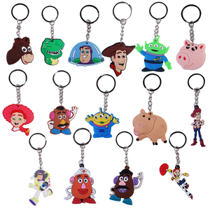 Nueva llegada al por mayor PVC goma mosquetón llaveros logotipo personalizado impresión UV lindo dibujos animados <span class=keywords><strong>Anime</strong></span> estilo promoción regalos - Product Image 2