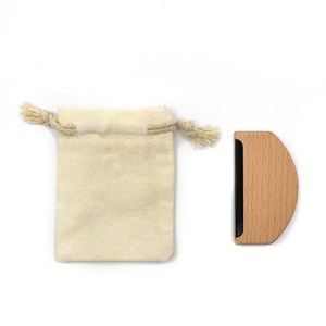 Peine para Suéter Portátil con Logotipo Personalizado, Peine de Madera Ecológico para Cachemira con Bolsa - Product Image 3