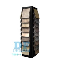 TI006 carrelage de sol en bois personnalisé, parquet stratifié, présentoir rotatif, carrelage en pierre de marbre, présentoir de salle d'exposition