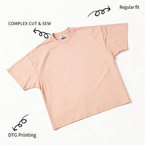 T-shirt in cotone personalizzata a manica corta, con stampa serigrafica, vestibilità oversize squadrata, MOQ 1 - Product Image 2