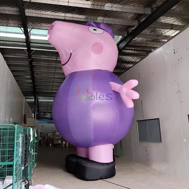 Modello di maiale personaggio dei cartoni animati gonfiabile gigante per la decorazione di eventi