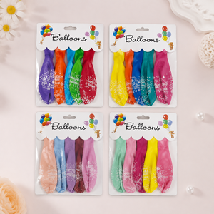 Set di Decorazioni per Feste di <span class=keywords><strong>Compleanno</strong></span> con Palloncini Rotondi Stampati da 12 Pollici, Spessi e Resistenti, per Celebrazioni - Product Image 2