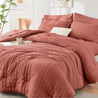 Ensemble de couette moelleuse effet nuage d'hiver en seersucker, microfibre respirante, literie toutes saisons, antibactérien, entretien facile, pour la maison