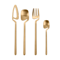 Couverts en or pour Buffet d'hôtel A21, en acier inoxydable, nouveau Style, ensemble de couverts suspendus