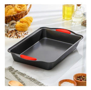 Không dính bakeware trung sâu thép carbon nướng chảo bánh mì khuôn hình chữ nhật <span class=keywords><strong>Baking</strong></span> <span class=keywords><strong>Pan</strong></span> Ổ <span class=keywords><strong>Pan</strong></span> cho lò nướng với <span class=keywords><strong>Silicone</strong></span> xử lý - Product Image 2