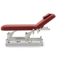 HICOMED 2024 Elektrische Massageliege mit 2 Motoren für Wimpern-Tattoo-Behandlungen, rot, verstellbar, professionelle SPA-Schönheitsliege