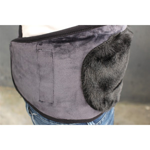 Fulishu Cinturón de soporte para la cintura con forro polar grueso, protección contra el frío para adultos, unisex, cierre de velcro, acolchado de algodón, dorado - Product Image 5